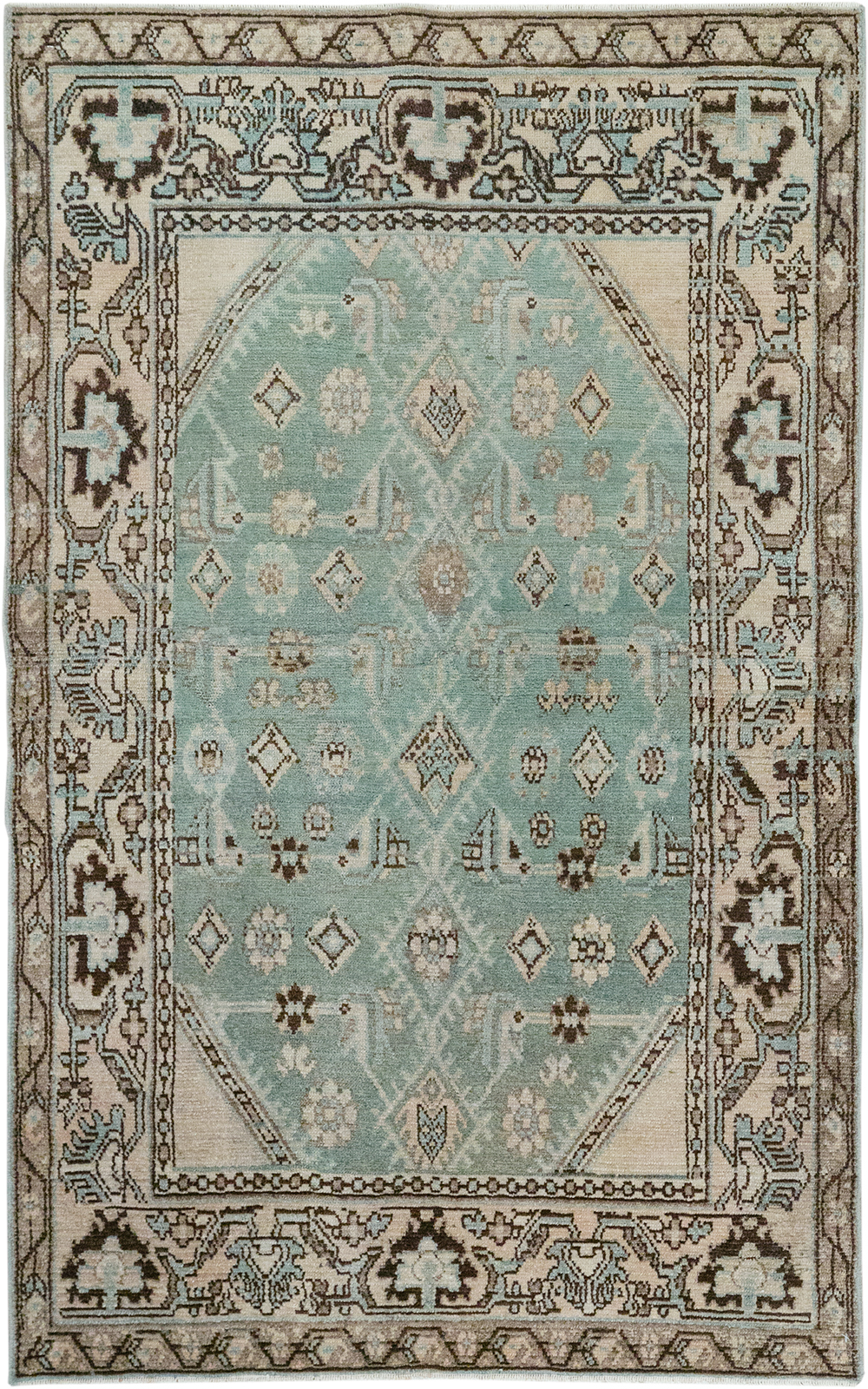 Vintage Persian Malayer Throw Rug, No.32855 - Staging