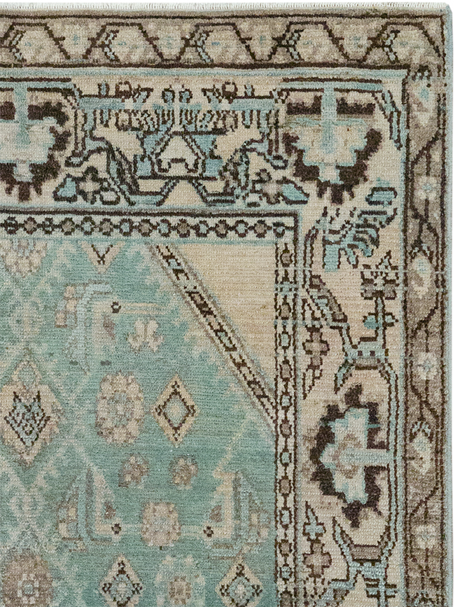 Vintage Persian Malayer Throw Rug, No.32855 - Staging