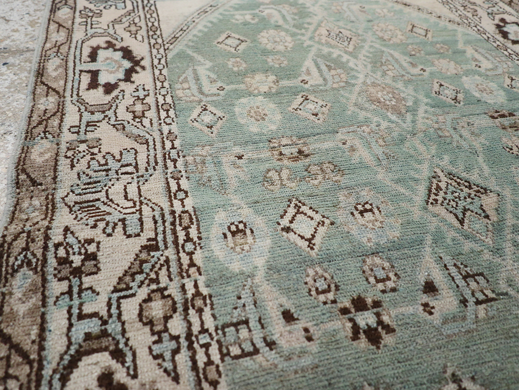 Vintage Persian Malayer Throw Rug, No.32855 - Staging