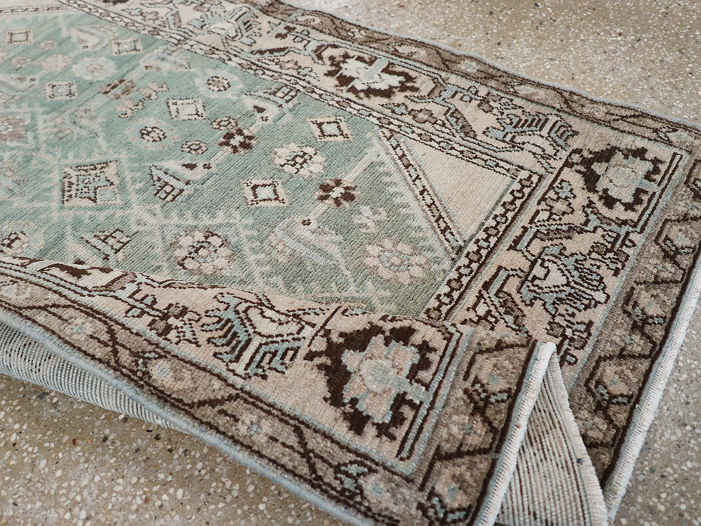 Vintage Persian Malayer Throw Rug, No.32855 - Staging