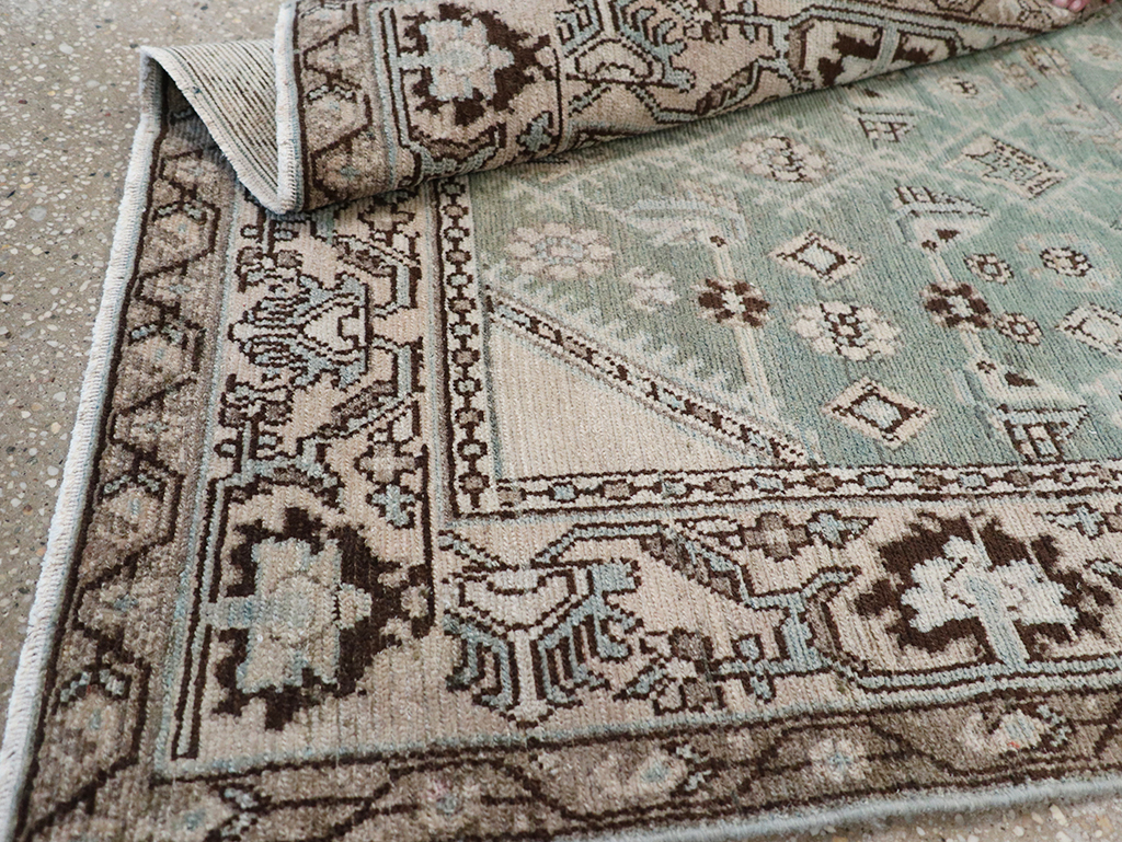 Vintage Persian Malayer Throw Rug, No.32855 - Staging