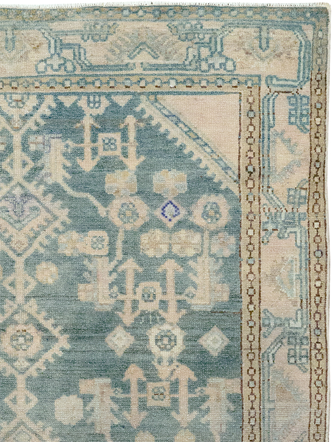 Vintage Persian Malayer Throw Rug, No.32856 - Staging