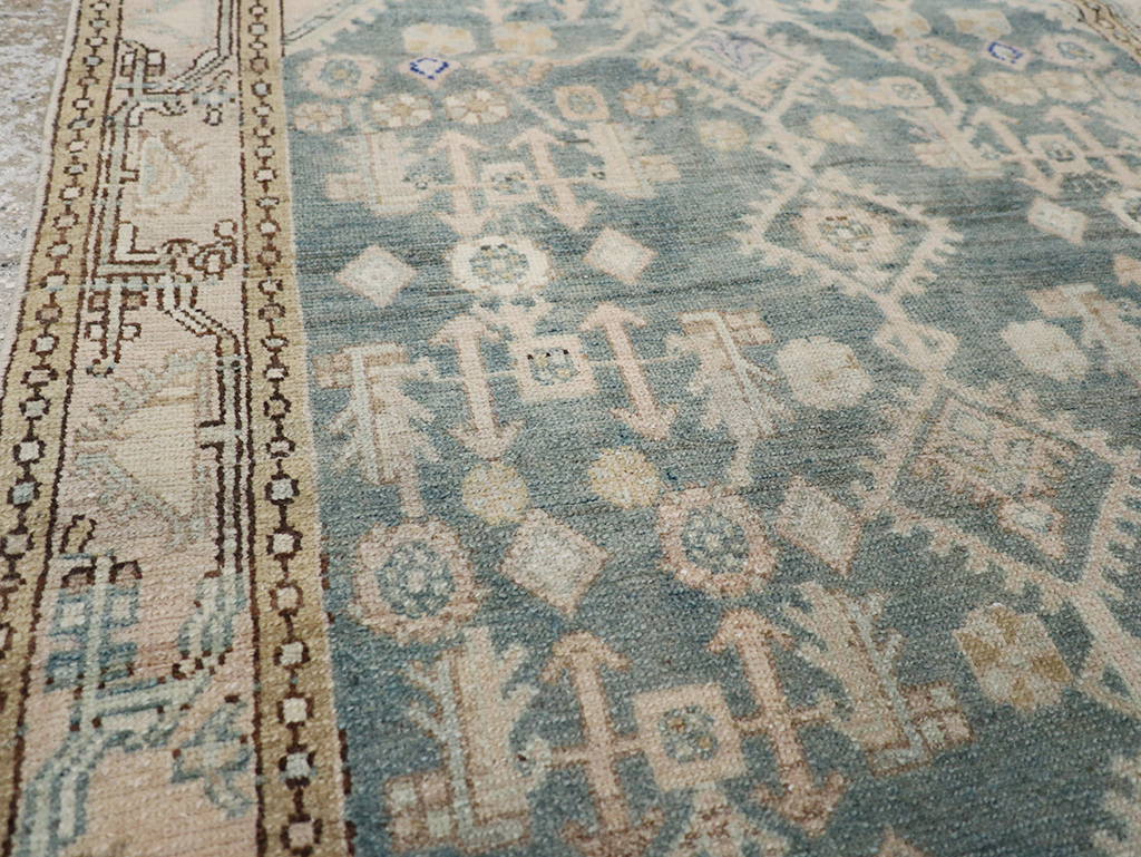 Vintage Persian Malayer Throw Rug, No.32856 - Staging