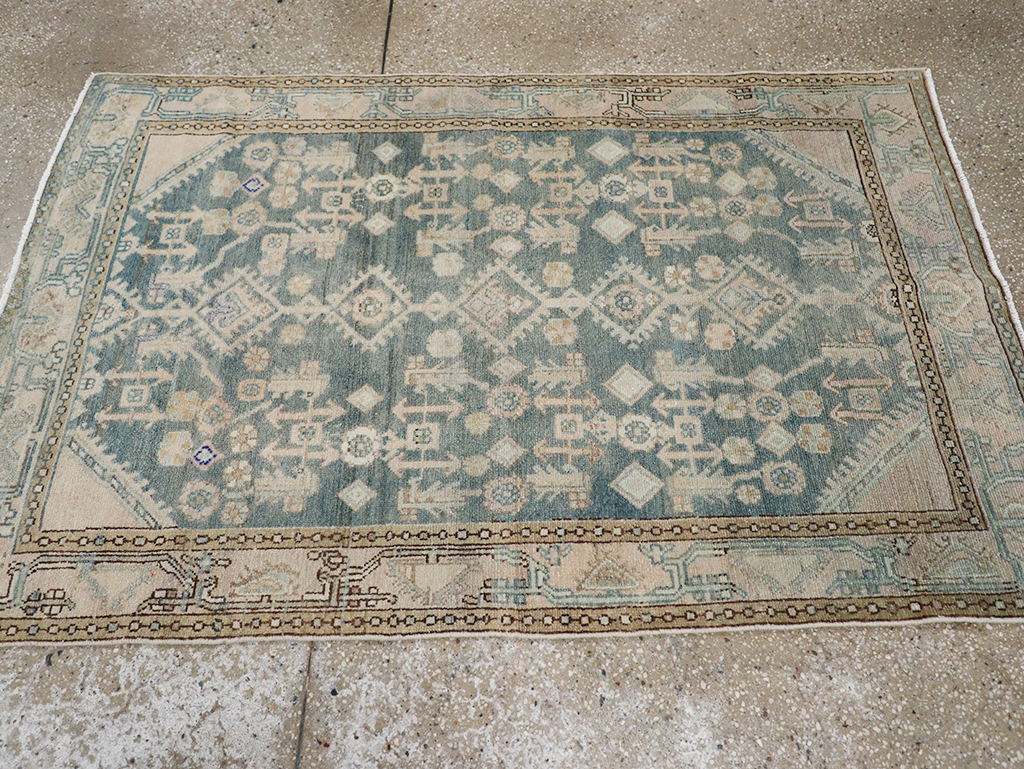 Vintage Persian Malayer Throw Rug, No.32856 - Staging