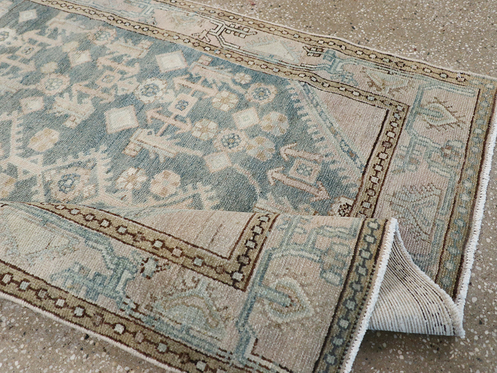 Vintage Persian Malayer Throw Rug, No.32856 - Staging