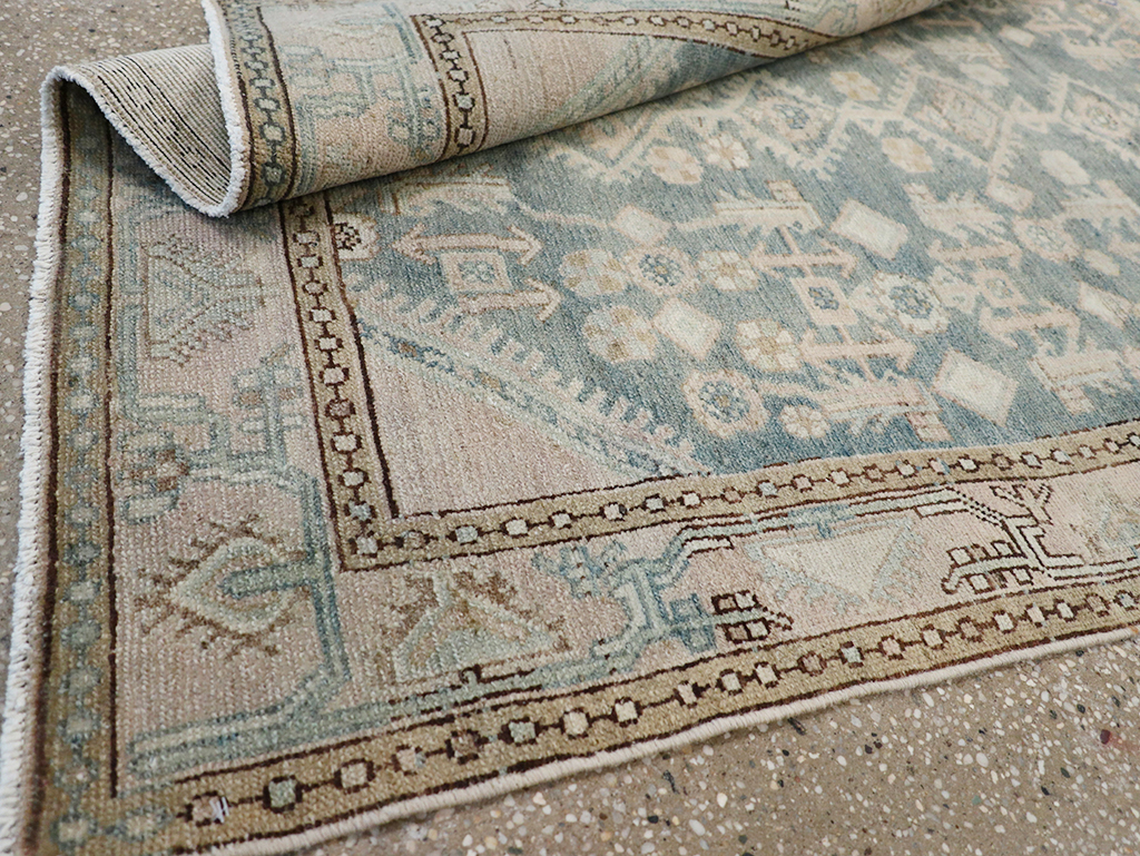 Vintage Persian Malayer Throw Rug, No.32856 - Staging