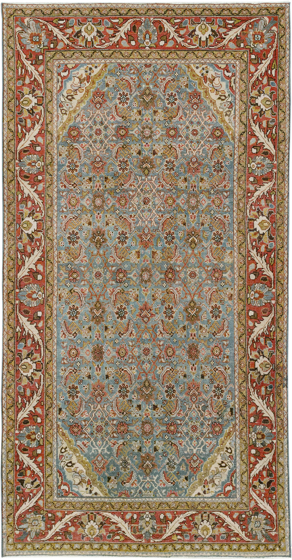 Vintage Persian Malayer Gallery Rug, No.32859 - Staging