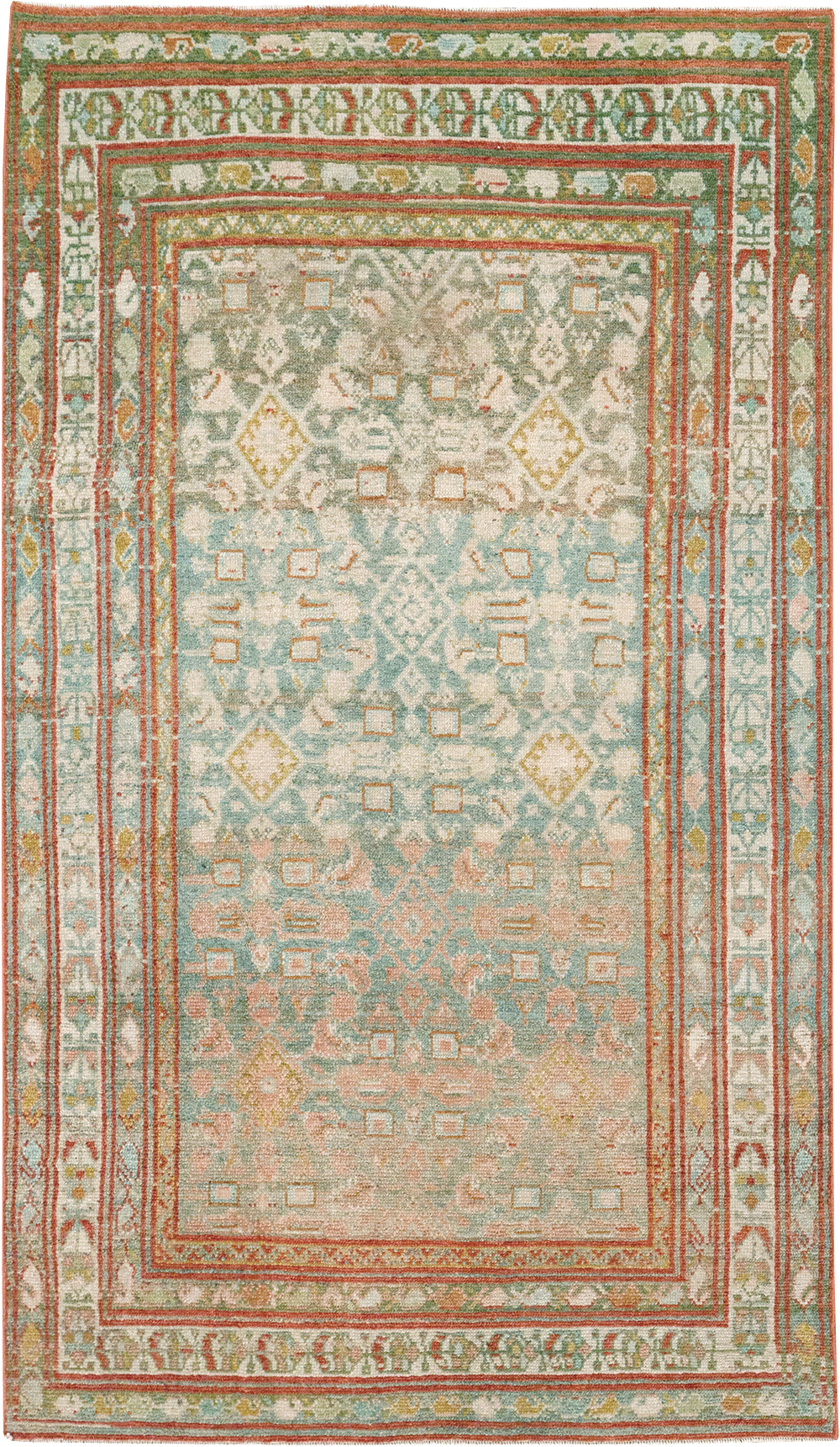 Antique Persian Malayer Accent Rug, No.32890 - Staging