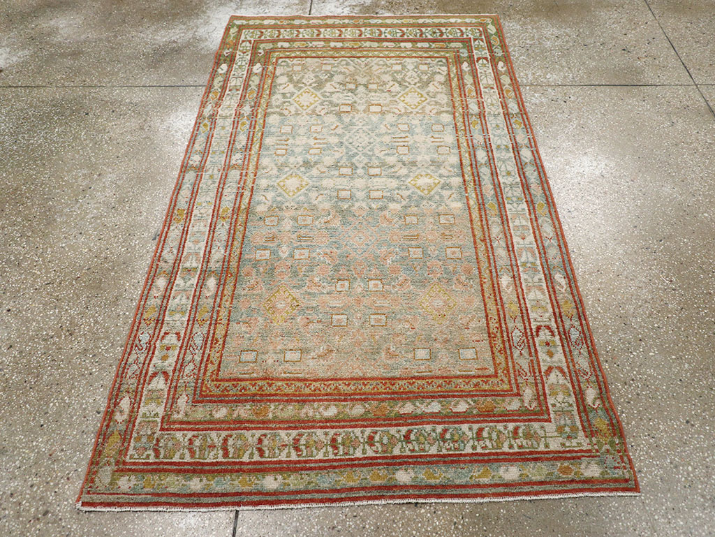 Antique Persian Malayer Accent Rug, No.32890 - Staging