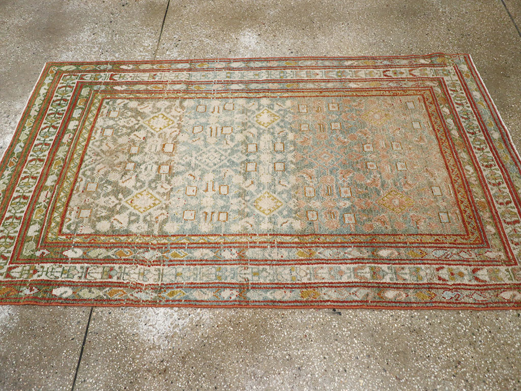 Antique Persian Malayer Accent Rug, No.32890 - Staging