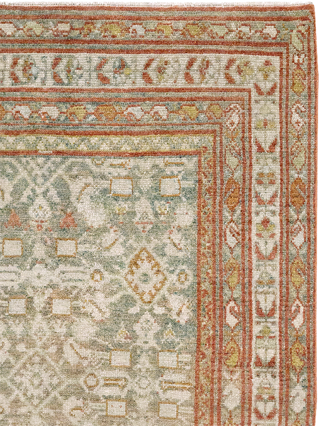 Antique Persian Malayer Accent Rug, No.32891 - Staging