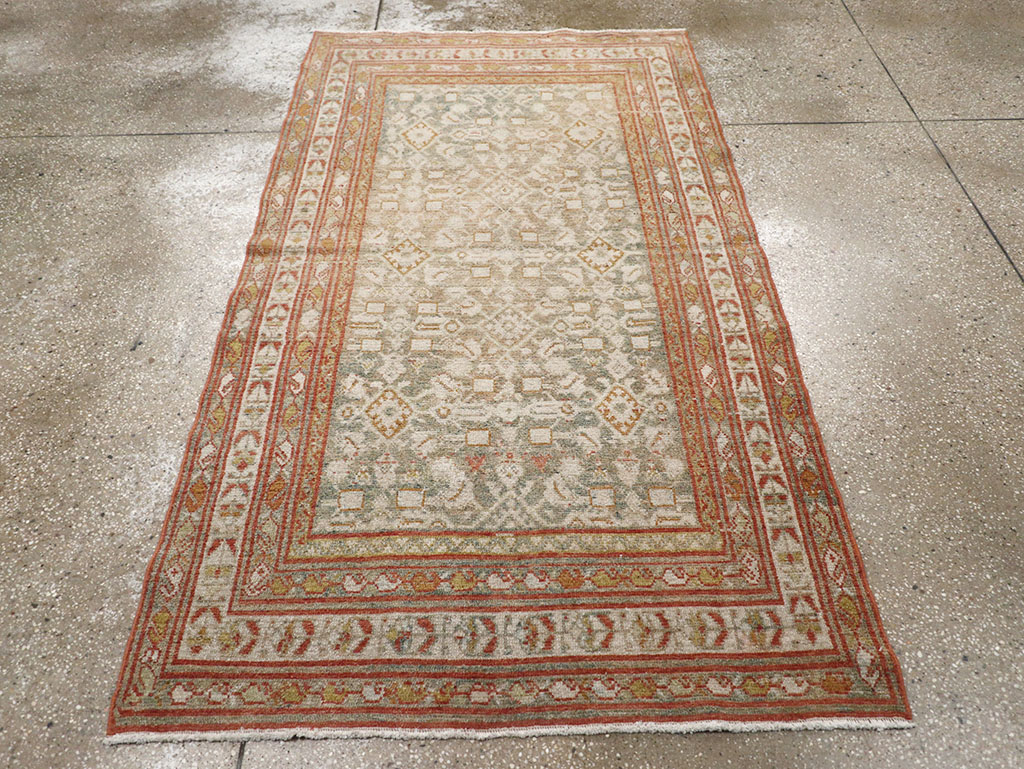 Antique Persian Malayer Accent Rug, No.32891 - Staging