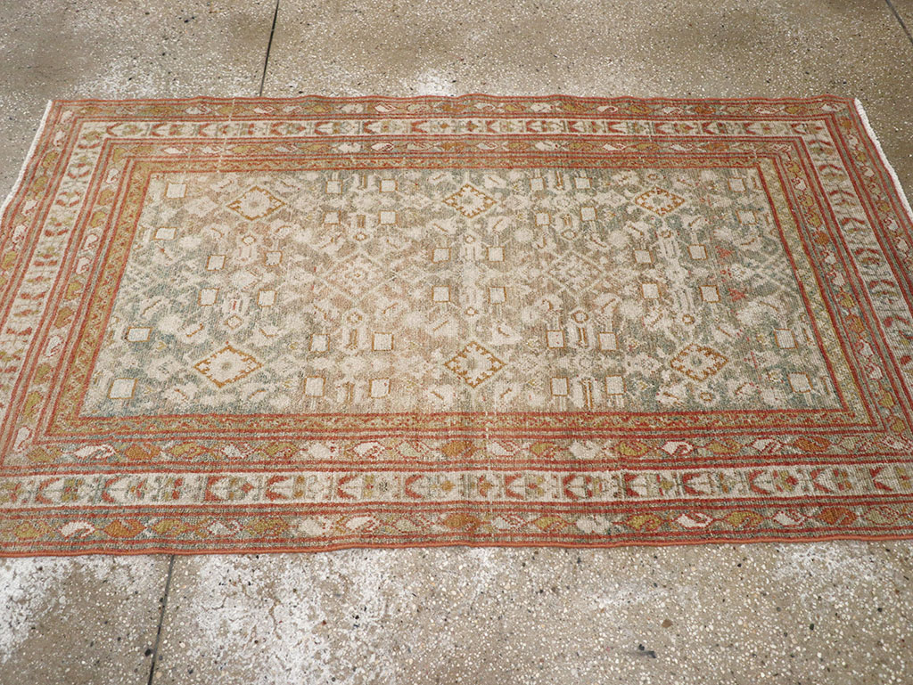 Antique Persian Malayer Accent Rug, No.32891 - Staging