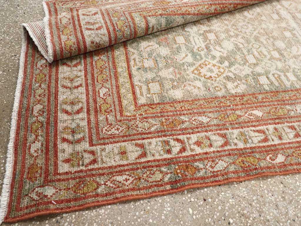 Antique Persian Malayer Accent Rug, No.32891 - Staging