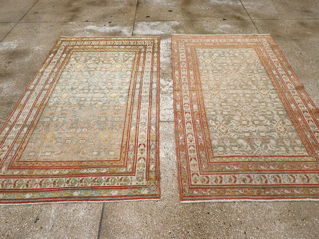 Antique Persian Malayer Accent Rug, No.32891 - Staging