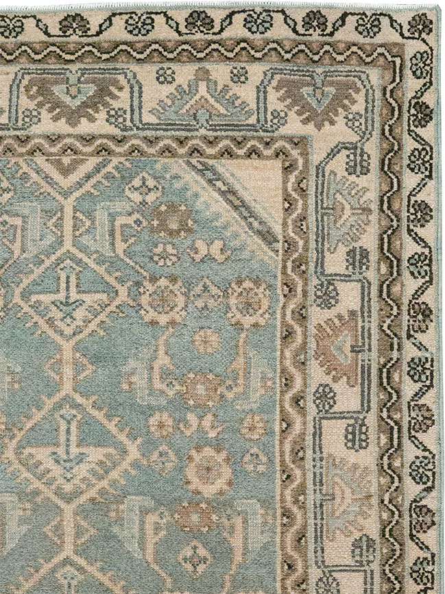 Vintage Persian Malayer Throw Rug, No.32892 - Staging