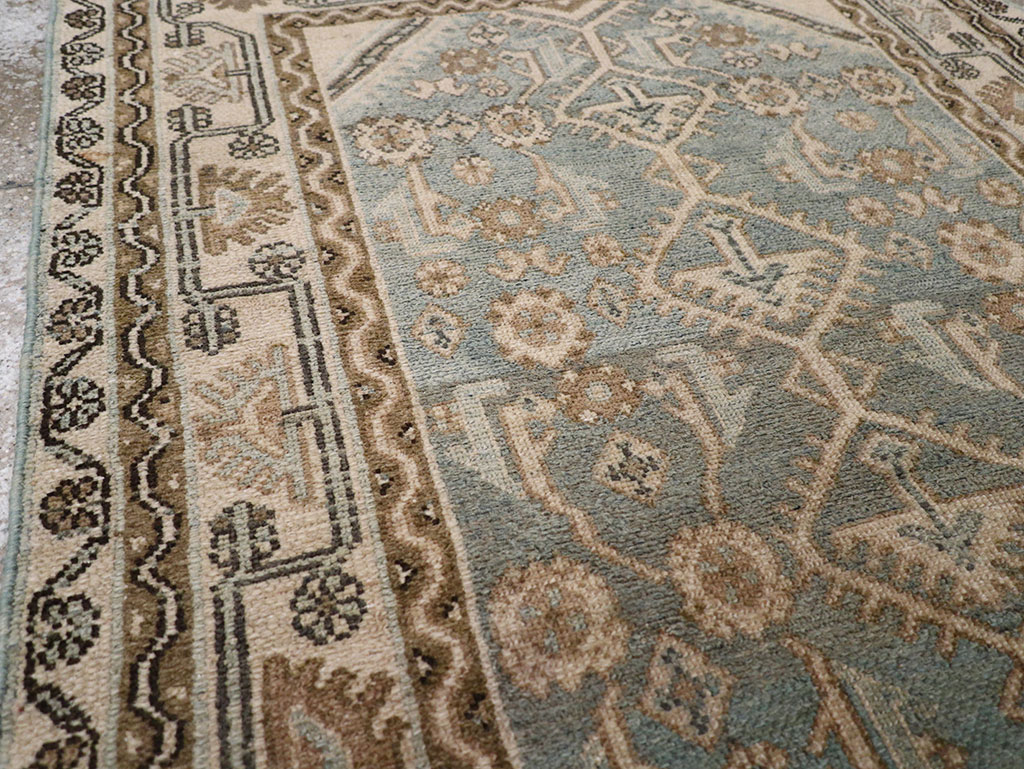 Vintage Persian Malayer Throw Rug, No.32892 - Staging