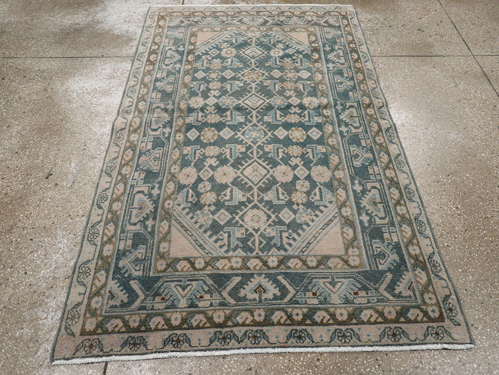 Vintage Persian Malayer Throw Rug, No.32894 - Staging