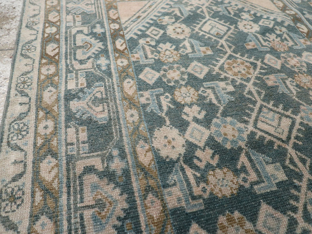 Vintage Persian Malayer Throw Rug, No.32894 - Staging