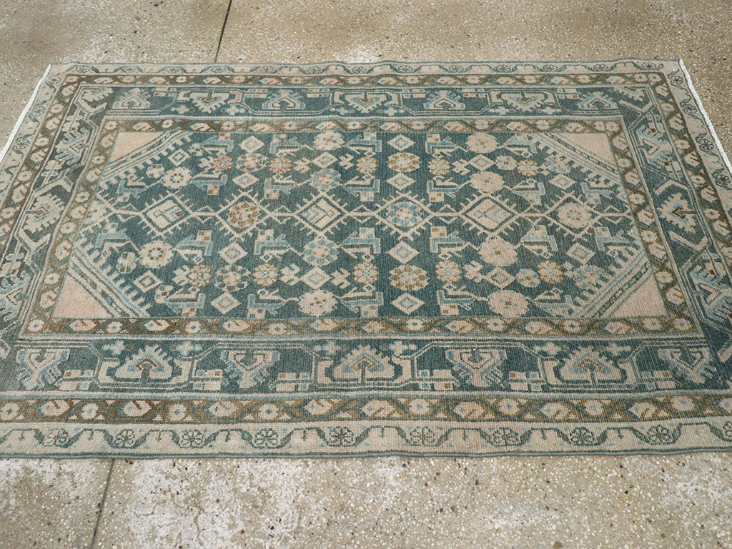 Vintage Persian Malayer Throw Rug, No.32894 - Staging