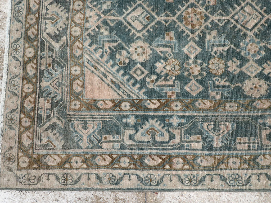 Vintage Persian Malayer Throw Rug, No.32894 - Staging