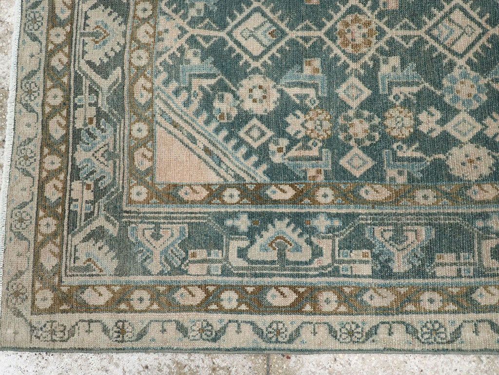 Vintage Persian Malayer Throw Rug, No.32894 - Staging