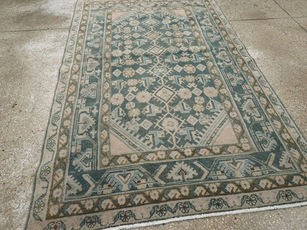 Vintage Persian Malayer Throw Rug, No.32894 - Staging