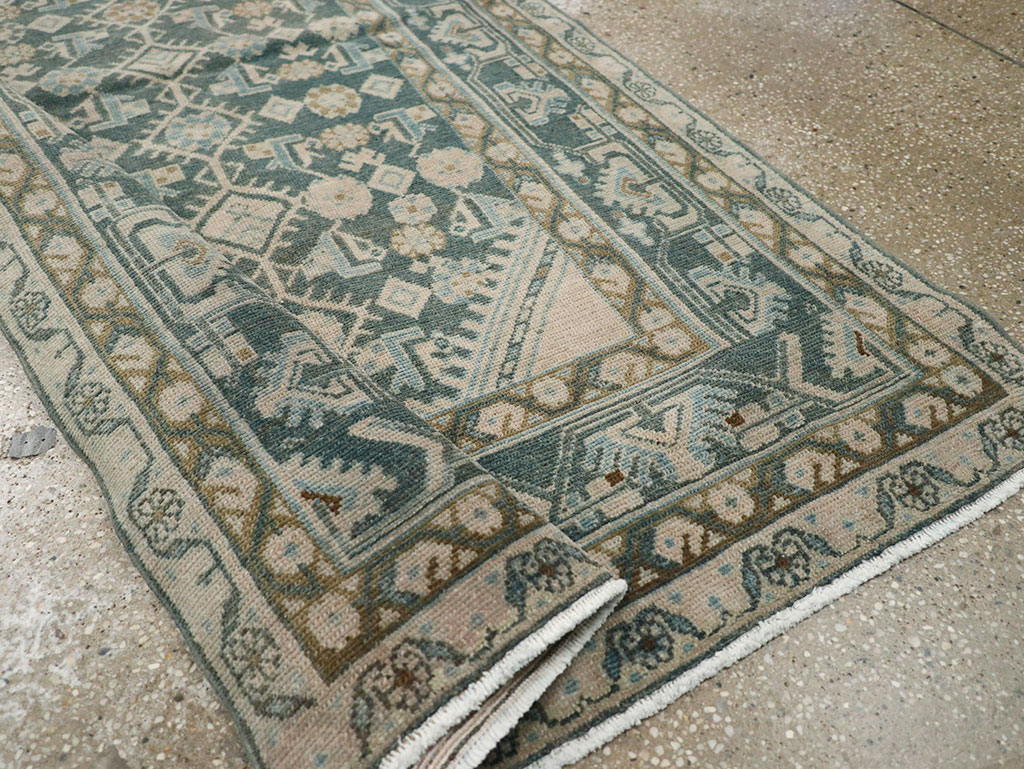 Vintage Persian Malayer Throw Rug, No.32894 - Staging