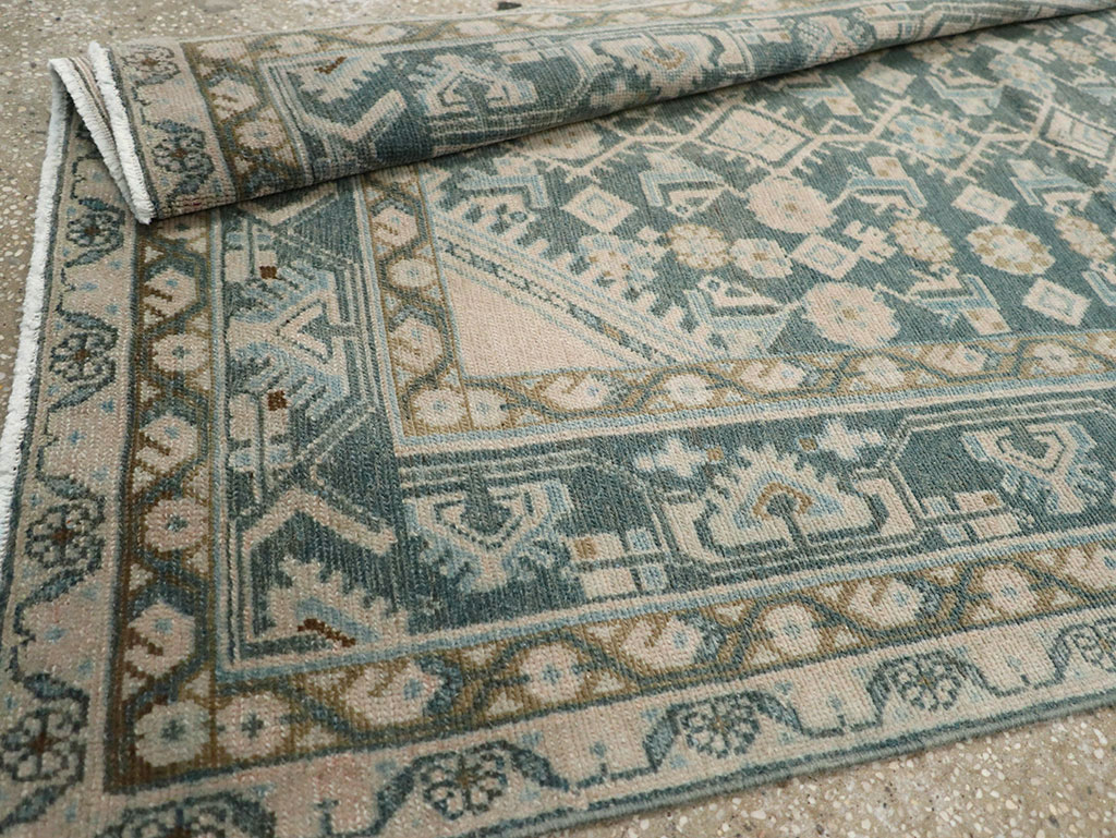 Vintage Persian Malayer Throw Rug, No.32894 - Staging