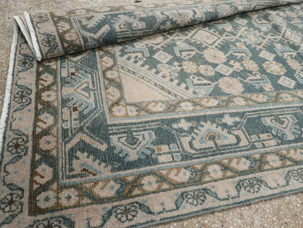 Vintage Persian Malayer Throw Rug, No.32894 - Staging