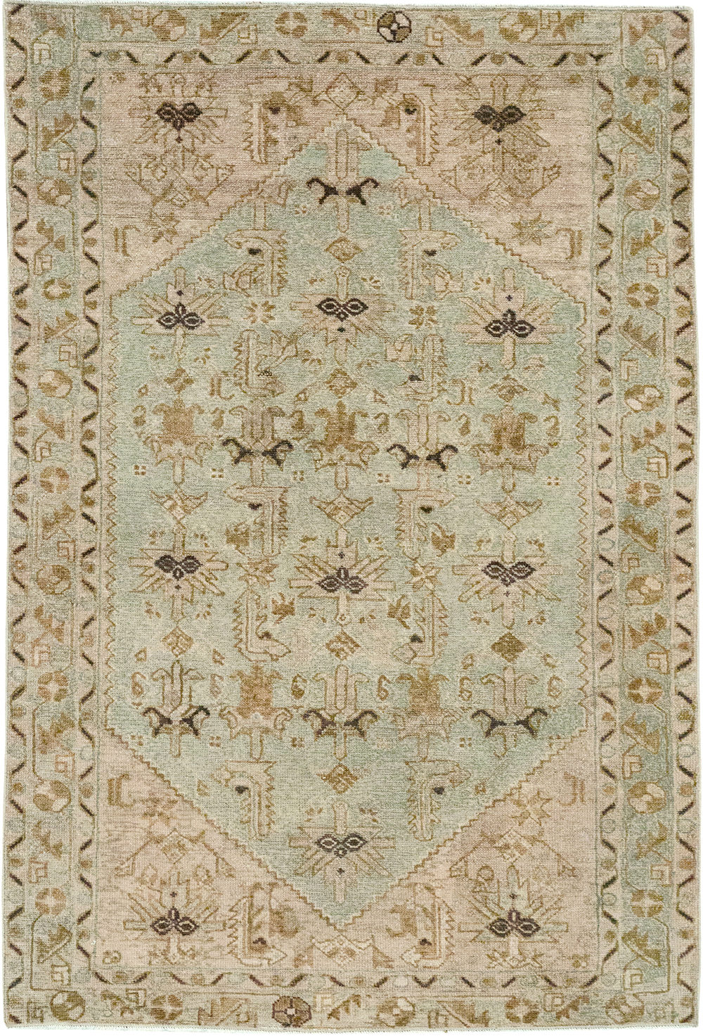 Vintage Persian Malayer Throw Rug, No.32895 - Staging