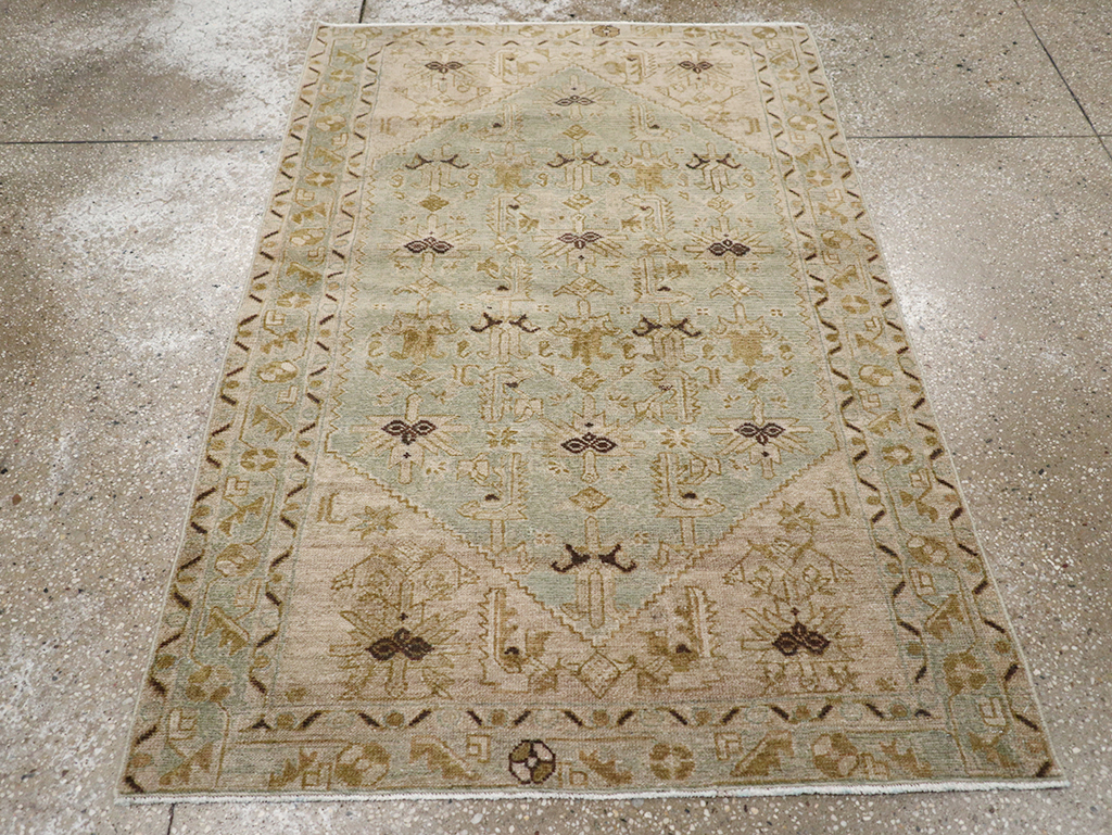 Vintage Persian Malayer Throw Rug, No.32895 - Staging