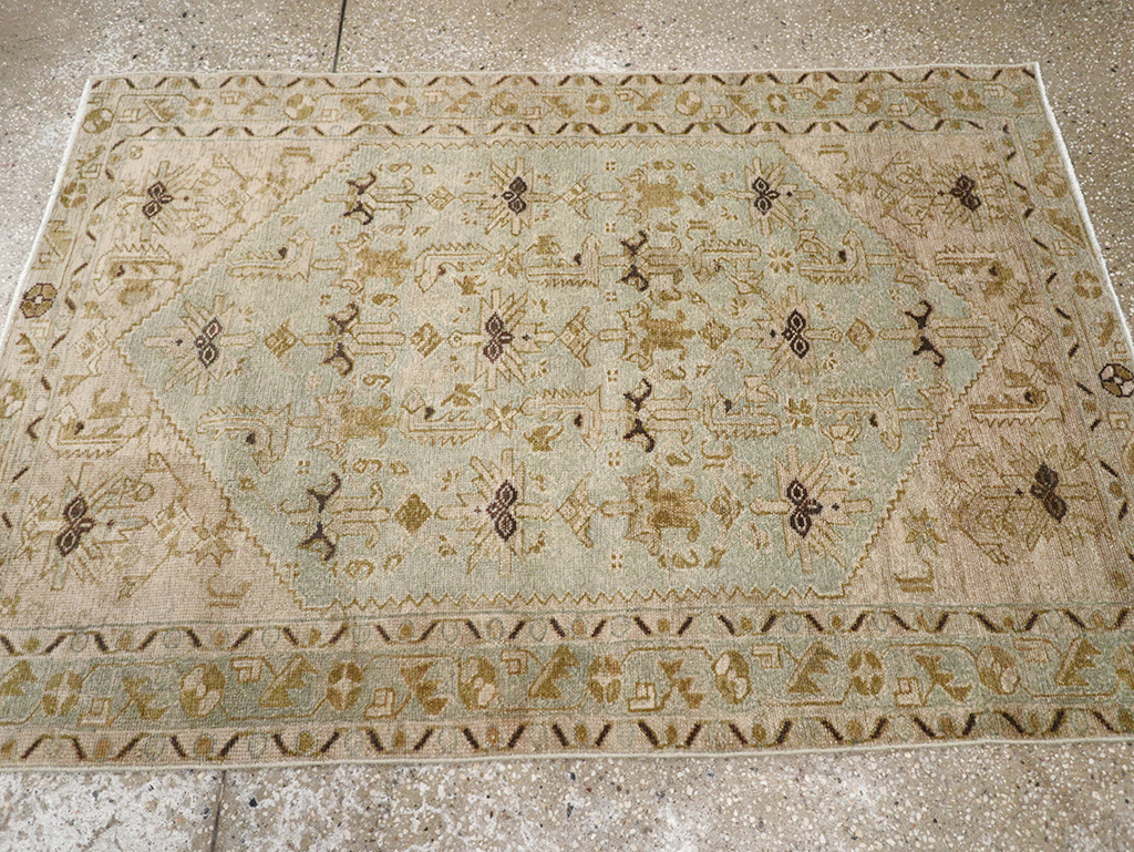 Vintage Persian Malayer Throw Rug, No.32895 - Staging