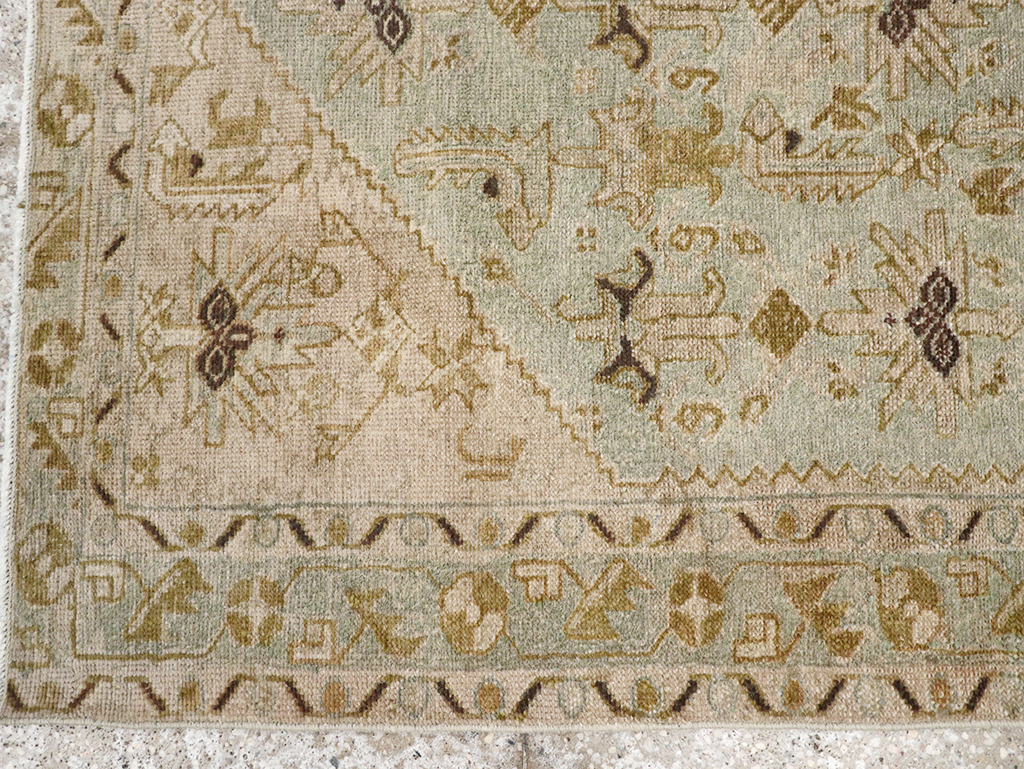 Vintage Persian Malayer Throw Rug, No.32895 - Staging