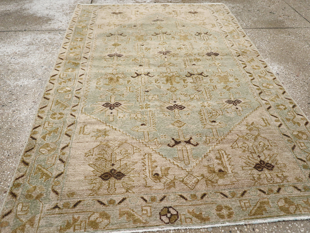 Vintage Persian Malayer Throw Rug, No.32895 - Staging