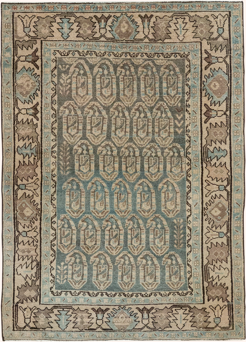 Vintage Persian Malayer Throw Rug, No.32896 - Staging