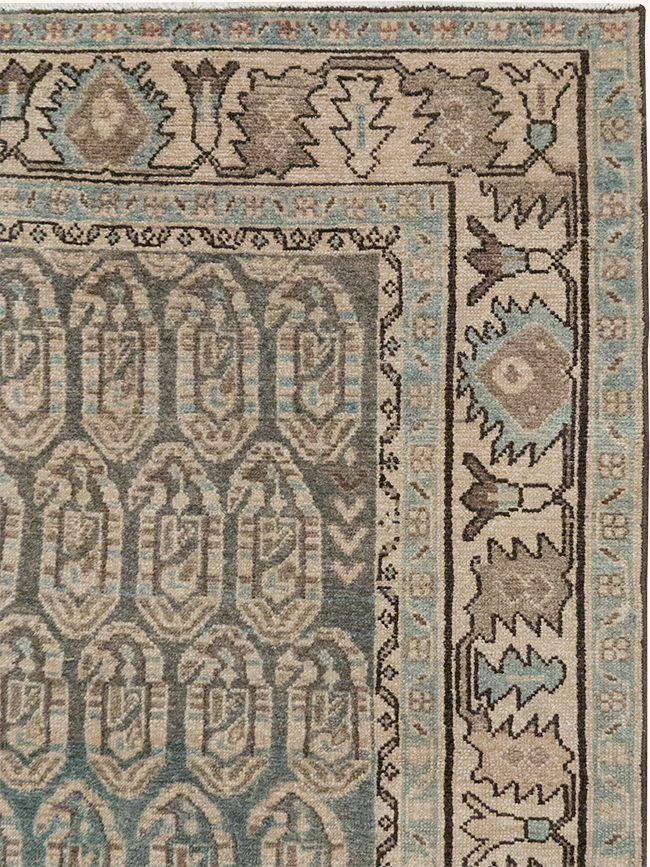 Vintage Persian Malayer Throw Rug, No.32896 - Staging