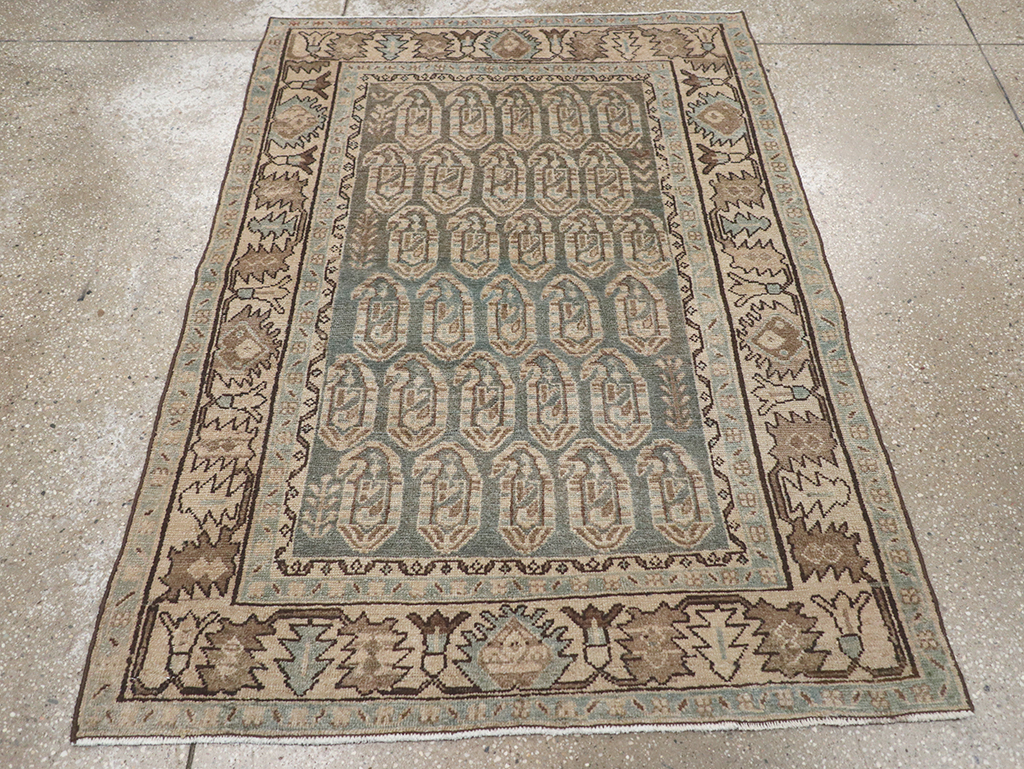 Vintage Persian Malayer Throw Rug, No.32896 - Staging