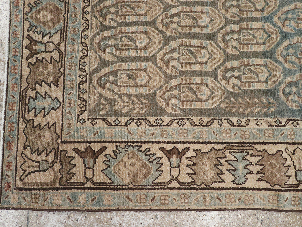 Vintage Persian Malayer Throw Rug, No.32896 - Staging