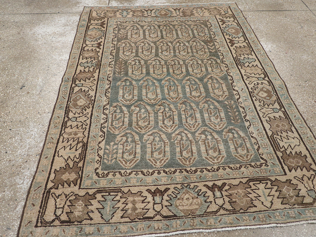 Vintage Persian Malayer Throw Rug, No.32896 - Staging