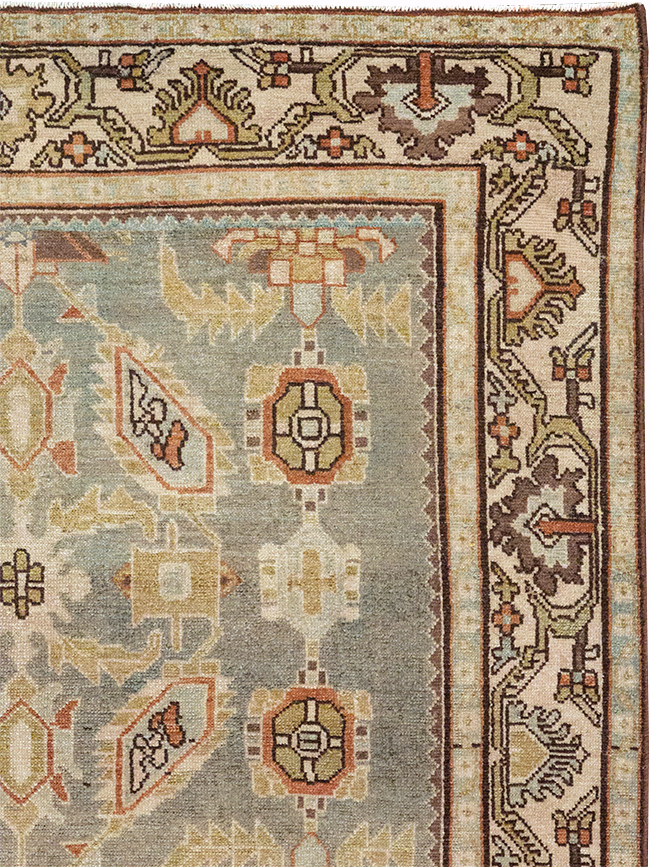 Vintage Persian Malayer Throw Rug, No.32897 - Staging