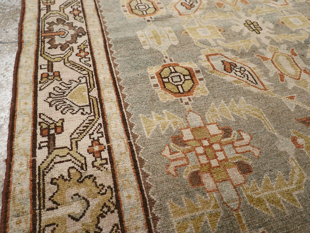 Vintage Persian Malayer Throw Rug, No.32897 - Staging