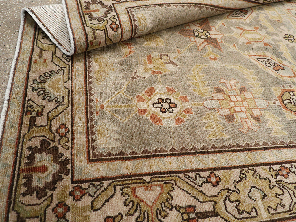 Vintage Persian Malayer Throw Rug, No.32897 - Staging