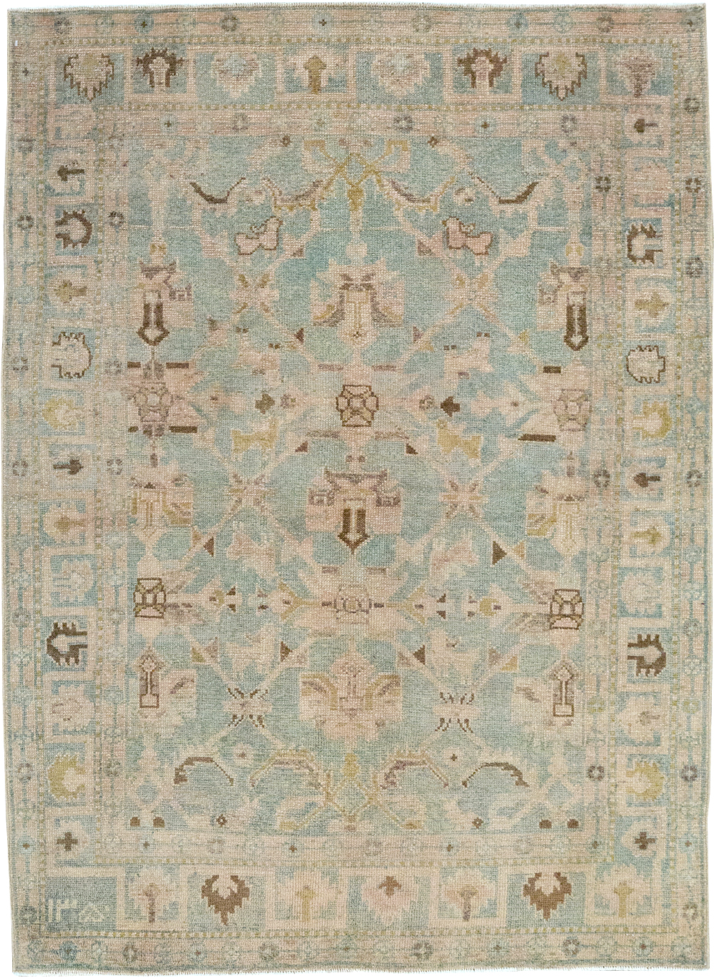 Vintage Persian Malayer Throw Rug, No.32899 - Staging