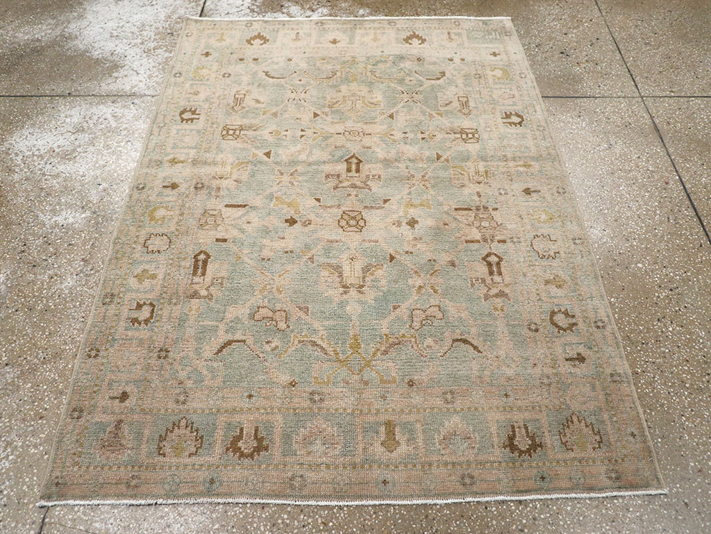 Vintage Persian Malayer Throw Rug, No.32899 - Staging