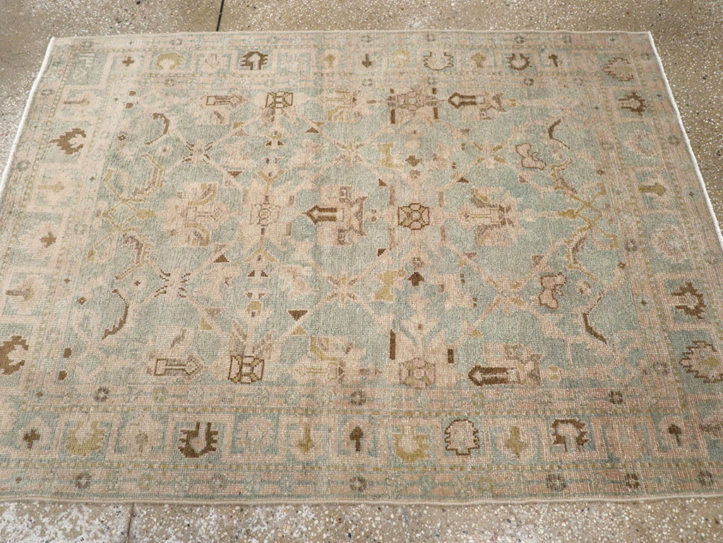 Vintage Persian Malayer Throw Rug, No.32899 - Staging