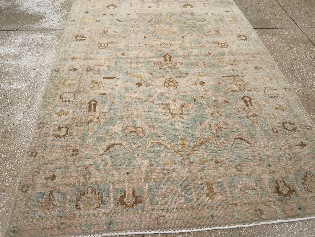 Vintage Persian Malayer Throw Rug, No.32899 - Staging