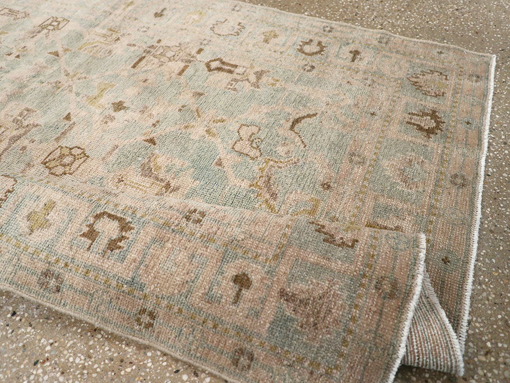 Vintage Persian Malayer Throw Rug, No.32899 - Staging