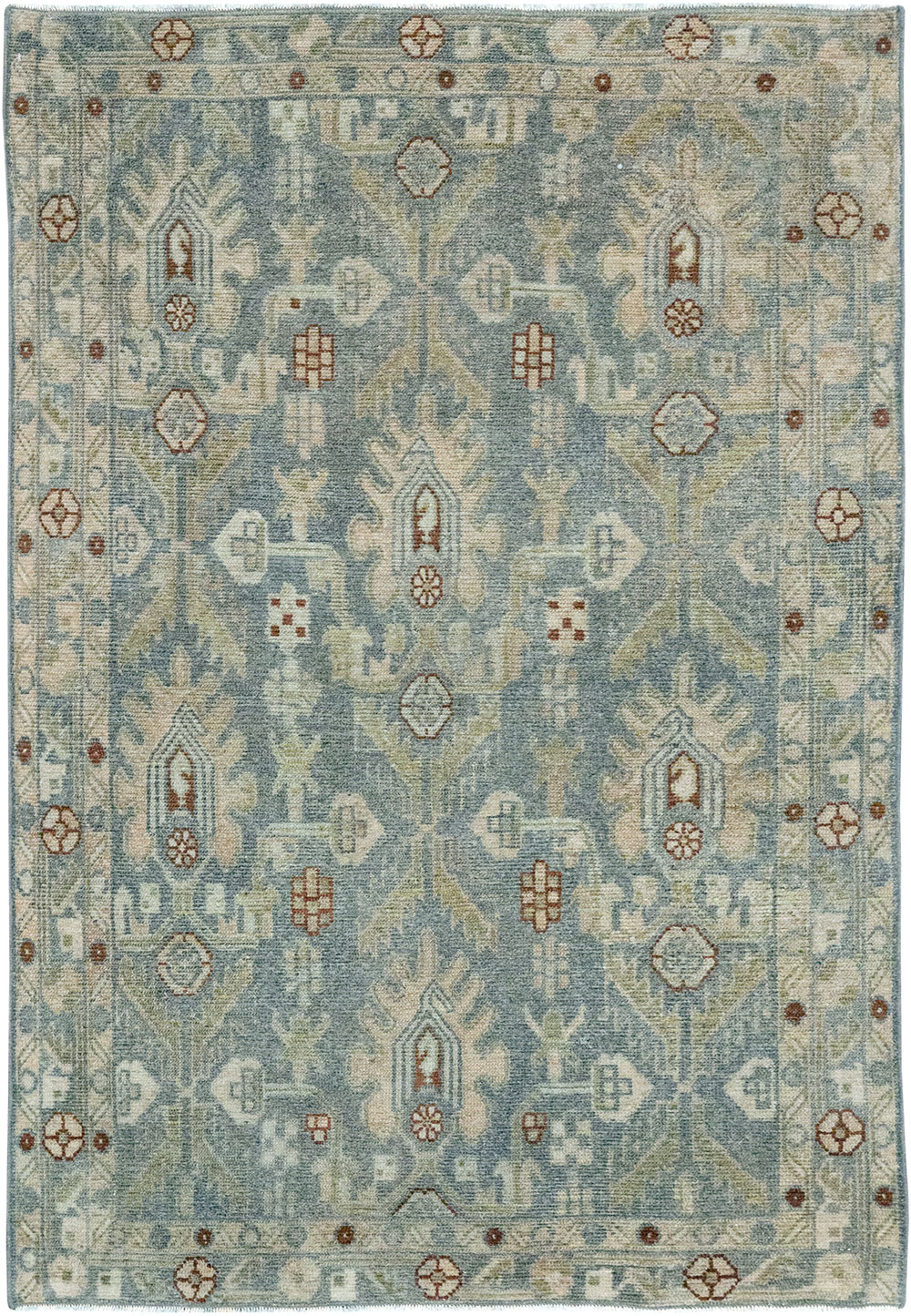 Vintage Persian Malayer Throw Rug, No.32900 - Staging