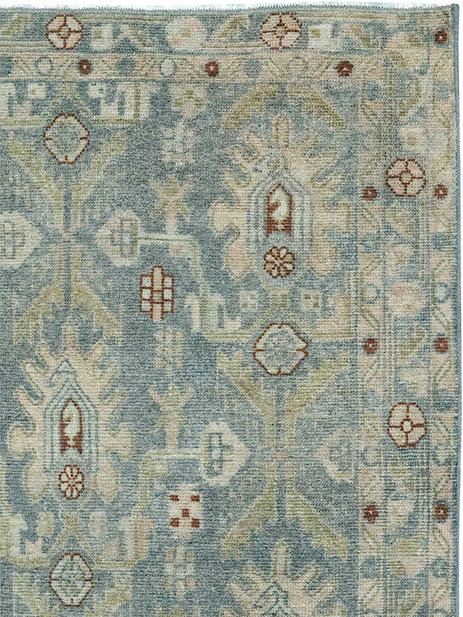 Vintage Persian Malayer Throw Rug, No.32900 - Staging